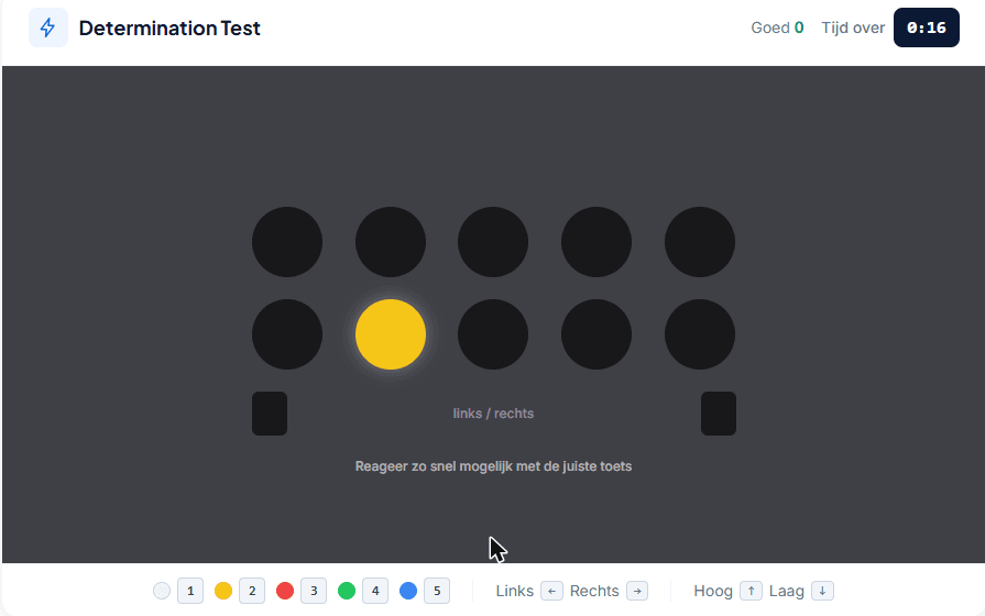 Screenshot van Determination Test